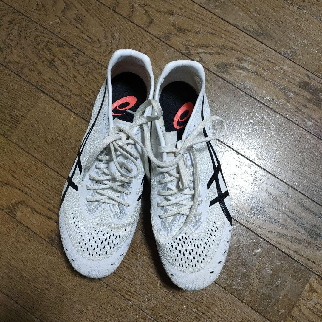 ASICS スパイクシューズ ホワイト/ブラック　ガンラップ　26cm