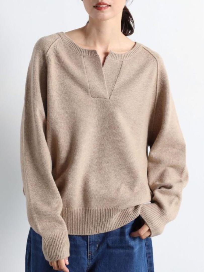 【新品】ヤマダヤ　福袋　soeur7 ウールブレンドスキッパーニット　ベージュ