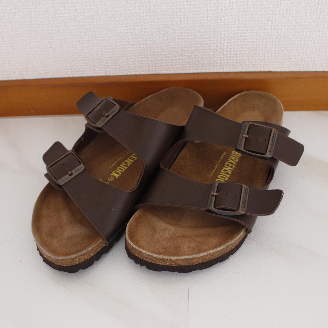 【美品】BIRKENSTOCK アリゾナ 23cm ブラウン レザー