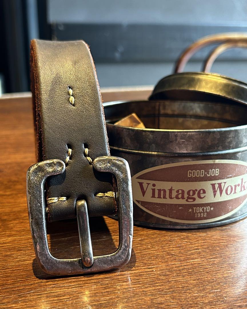 【美品】Vintage Works DH5536・茶芯・ベルト　37/94