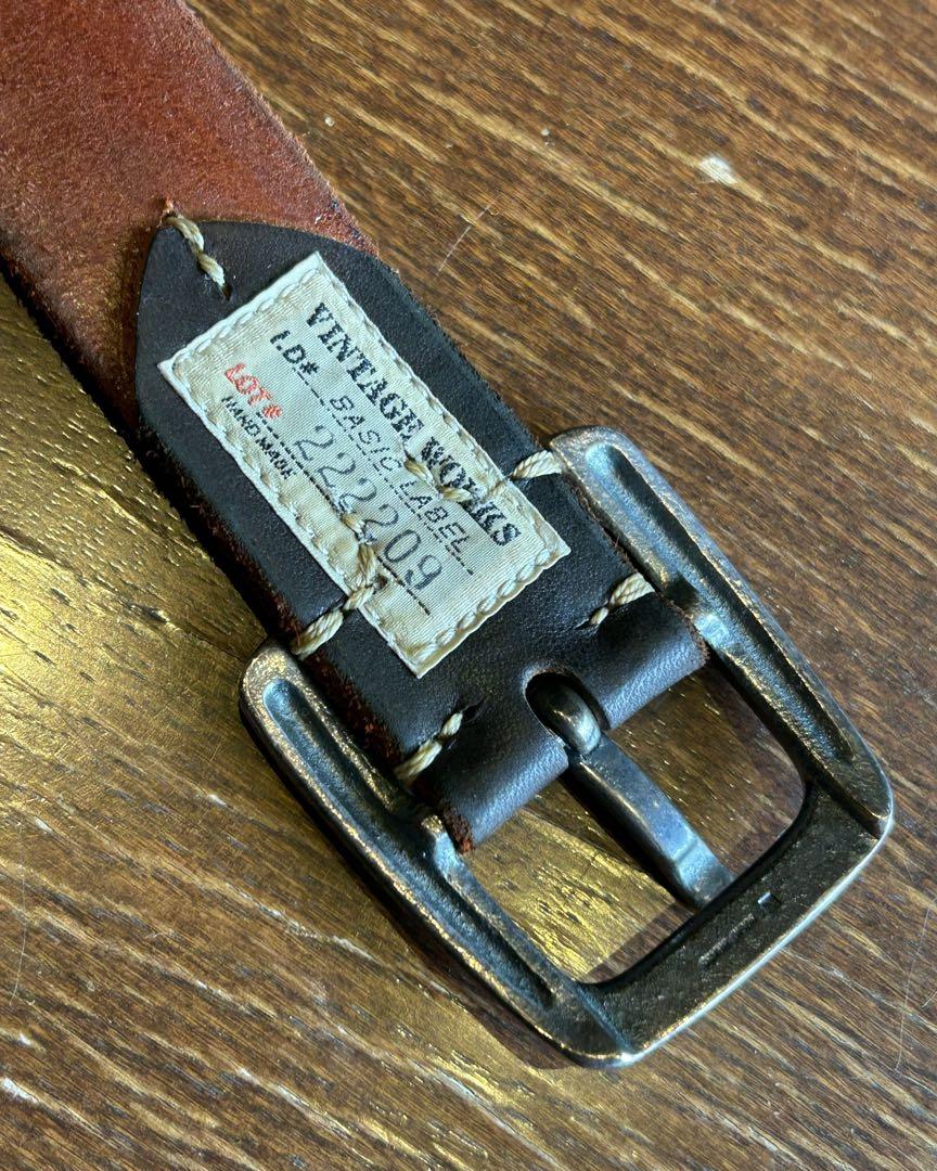 【美品】Vintage Works DH5536・茶芯・ベルト　37/94