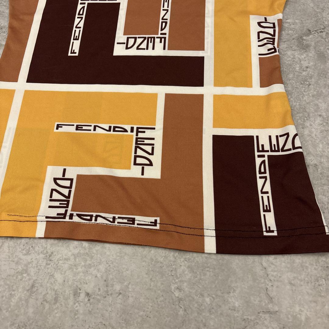 FENDI フェンディ 幾何学模様 半袖 Tシャツ 正規品 sizeL 44