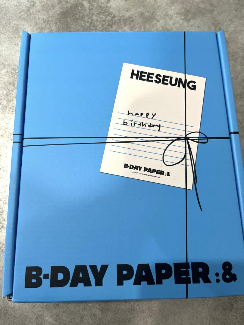 【12月スーパーSALE 15％OFF】 ENHYPEN ヒスン B-DAY PAPER タレントカード