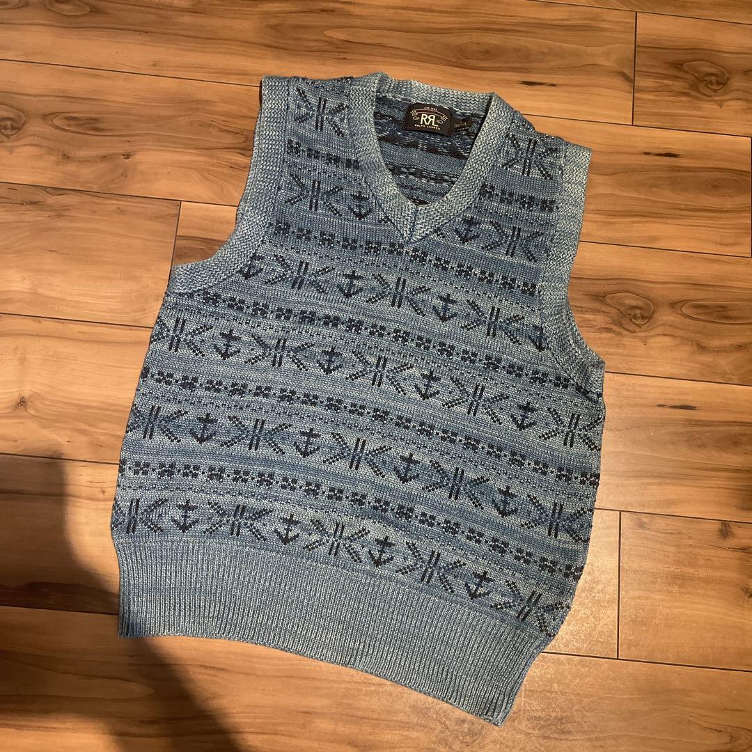 RRL ANCHOR FAIR ISLE KNIT VEST