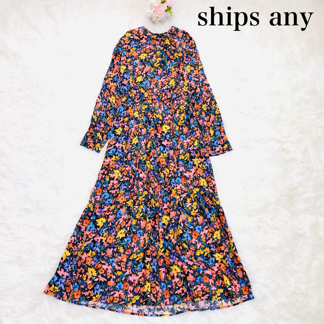 SHIPS any: SPRINTEX フラワー ウエスト フリル ワンピース