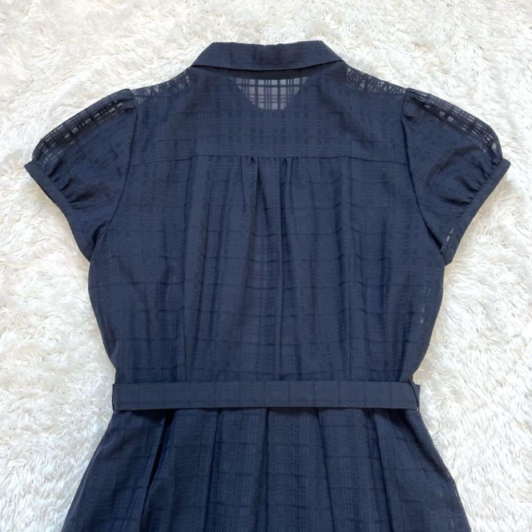 美品★クレストブリッジ　フリルシャツワンピース シャドーチェック インナー付
