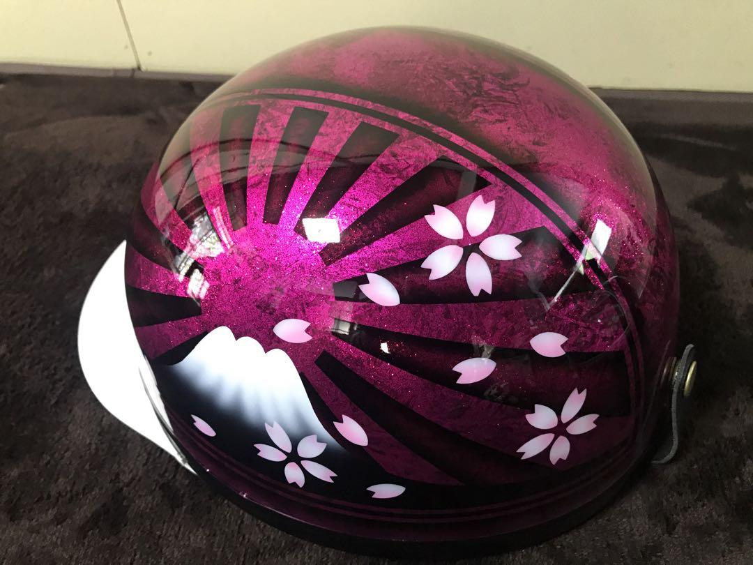 桜 富士日章 コルク半 ヘルメット 旧車會 暴走族 ロケットカウル