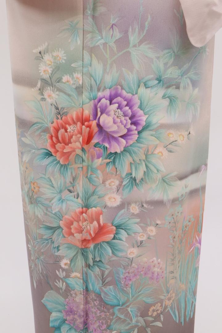 単衣】着物 訪問着 牡丹の花模様 ピンク 正絹 25S15 - メルカリ
