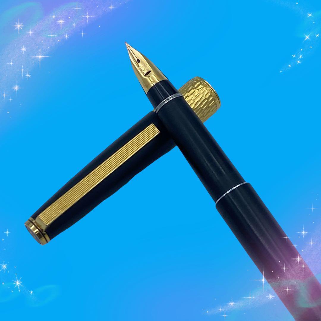 パイロット　グランディー　ペン先18K  18金　万年筆　ブラックインク 1