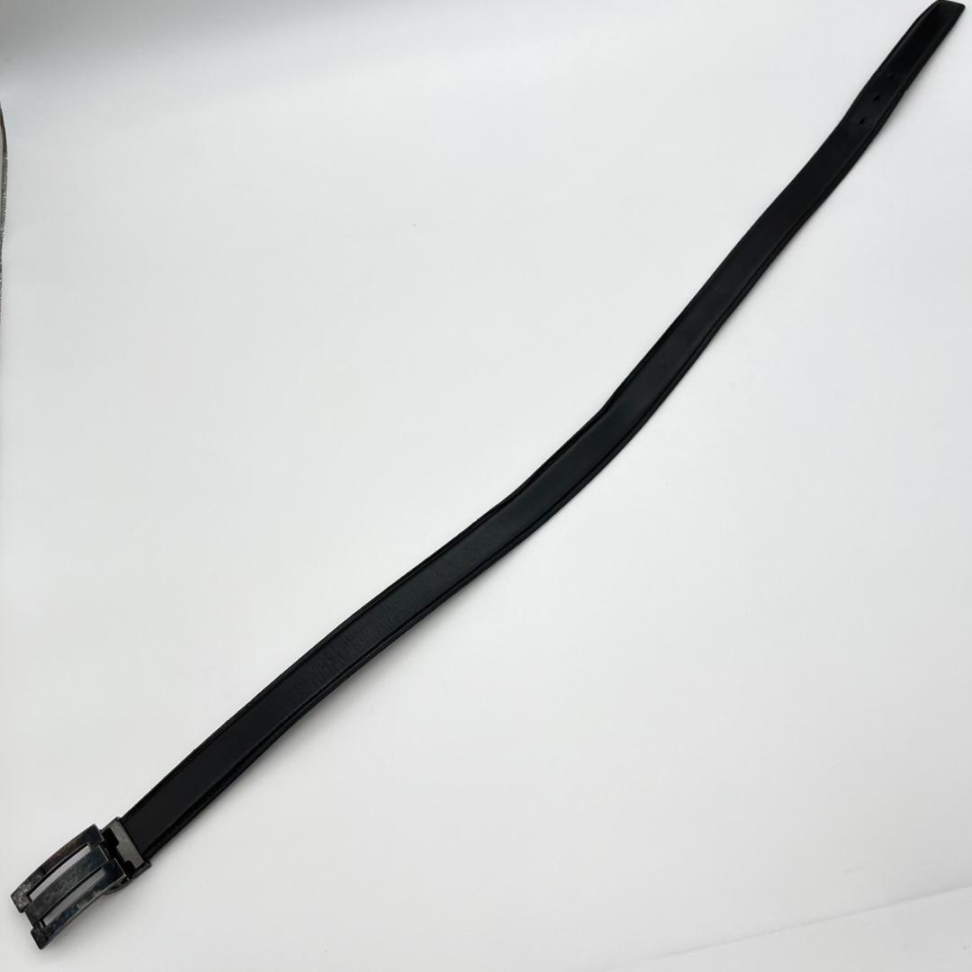 バーバリー ベルト メンズ ブラックメッキ金具 ロゴ ブラック 黒