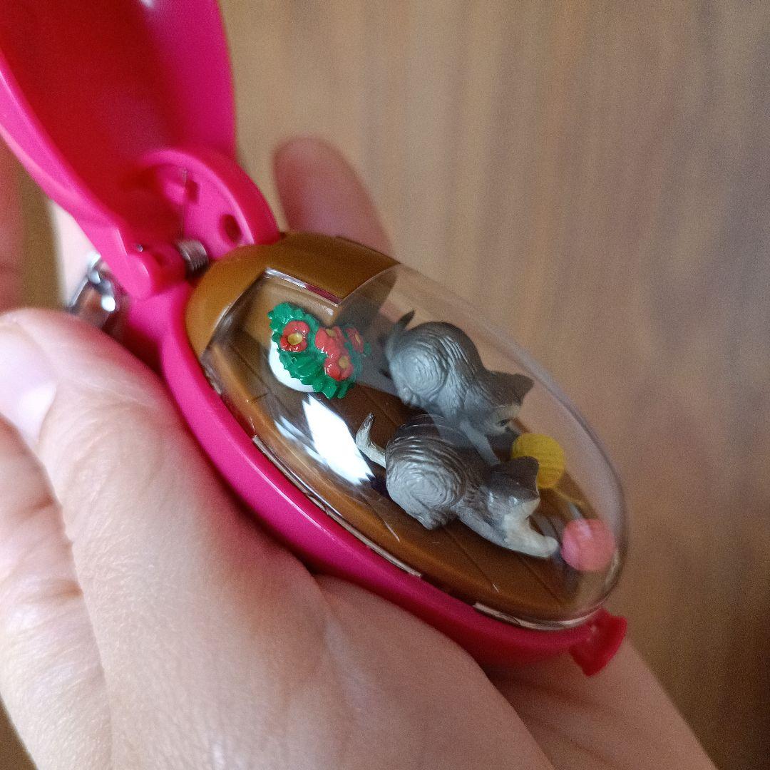 ねこ キーホルダー ゼンマイ レトロ ポケットクリッター タカラ