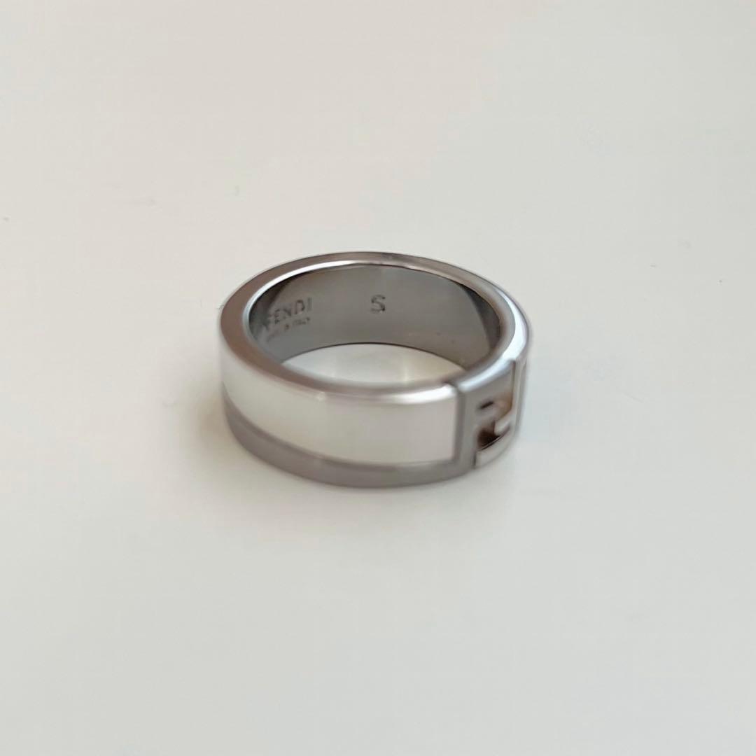 〖新品未使用〗FENDI FFキューブ リング ルテニウム&シルバーカラー 〖新品未使用〗FENDI FFキューブ リング ルテニウム&シルバーカラー