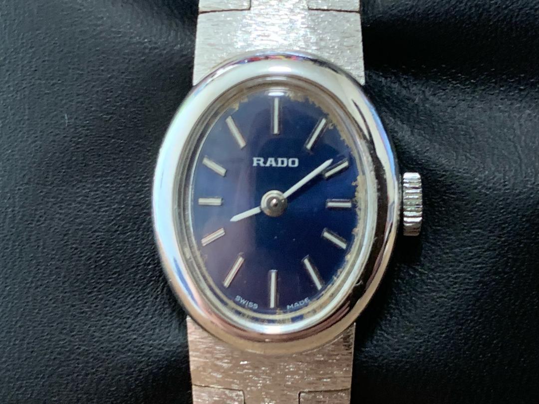 RADO ラドー ネイビー 手巻き レディース 腕時計 ヴィンテージ