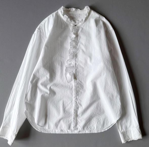 ギャルリーヴィー GALRIE VIE　コットンフリルシャツ　ホワイト　新品