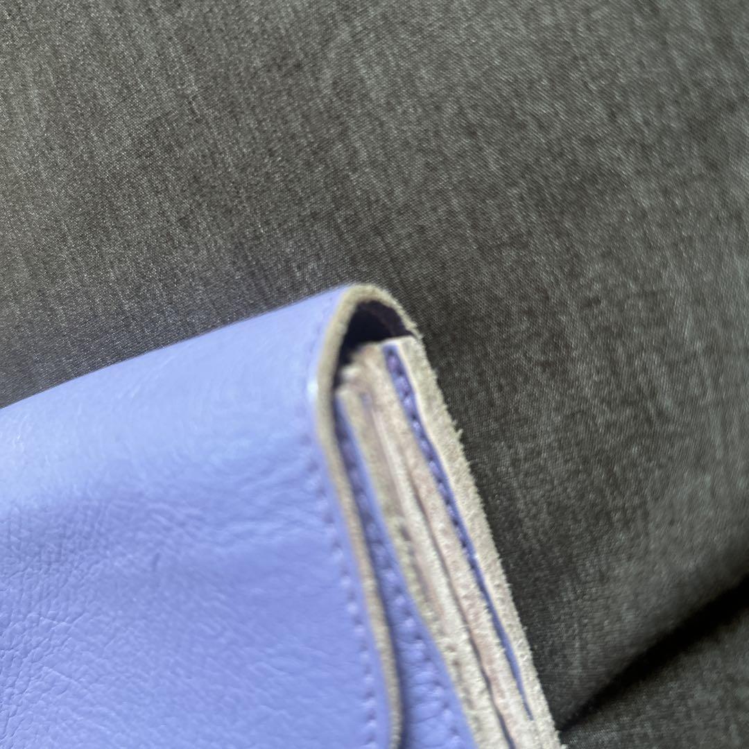 レザー製 紫色 長財布