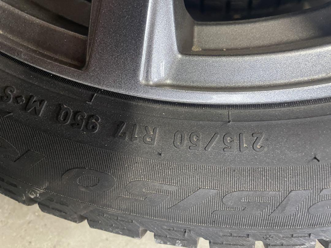 【バリ溝】17インチ　PCD100 5穴　215/50R17 ピレリ　レガシィ