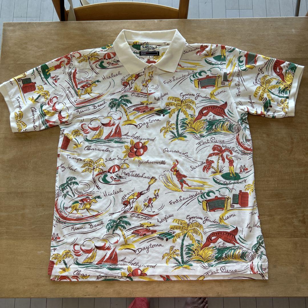 超美品★BEAMS GOLF★サンサーフ★半袖ポロシャツ★L★夏