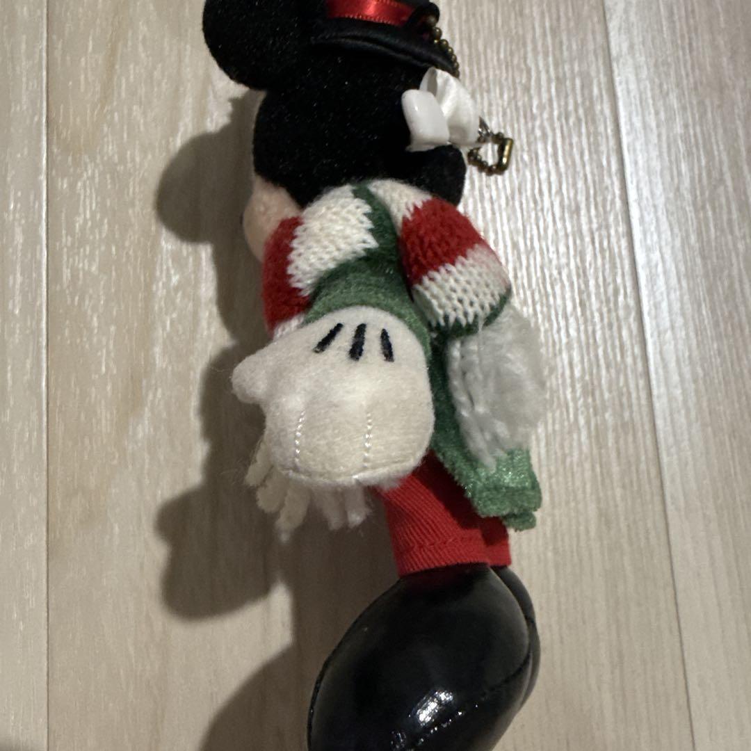 レトロ ミッキーマウス 35周年クリスマス ぬいぐるみバッジ
