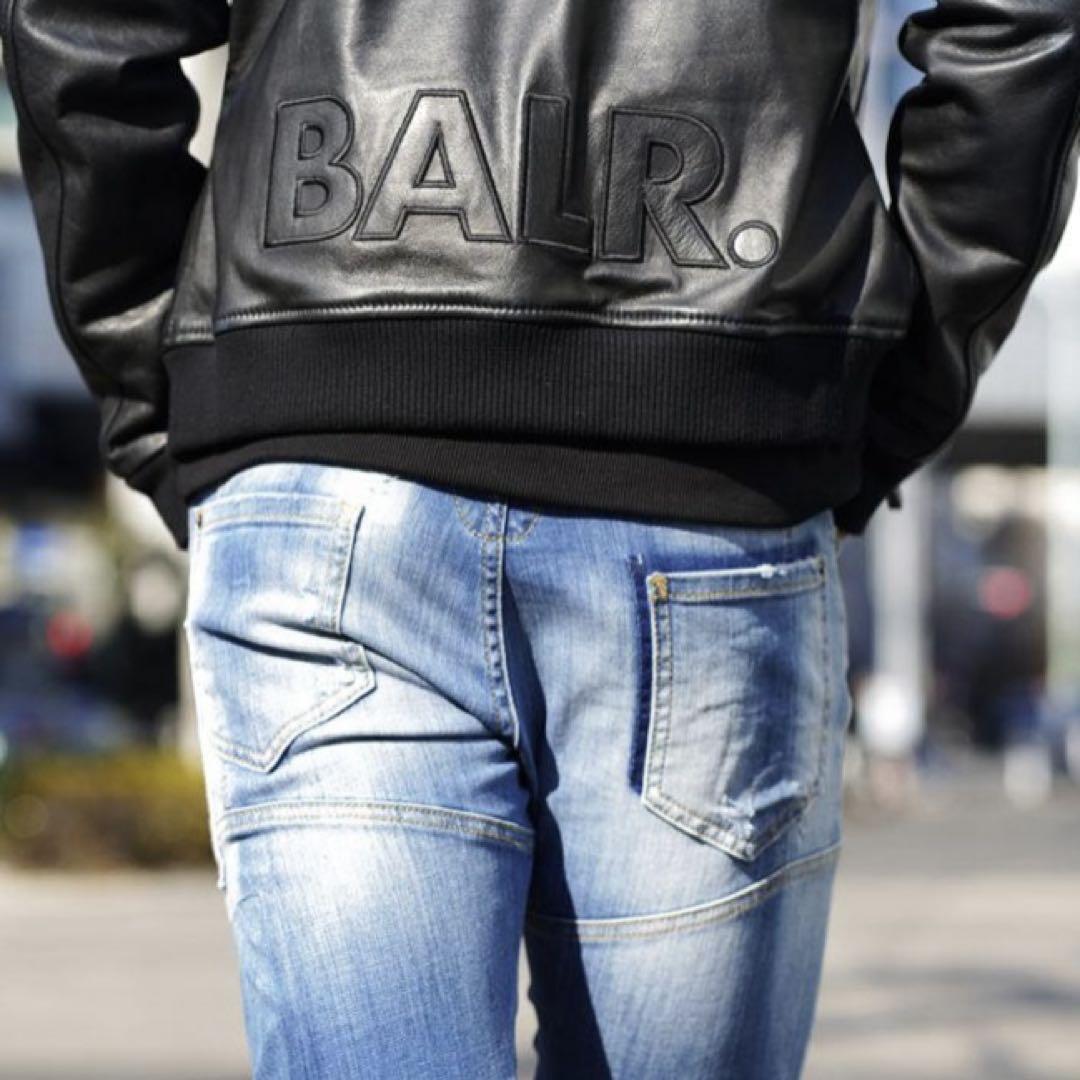 BALR. フード付きレザージャケット　M