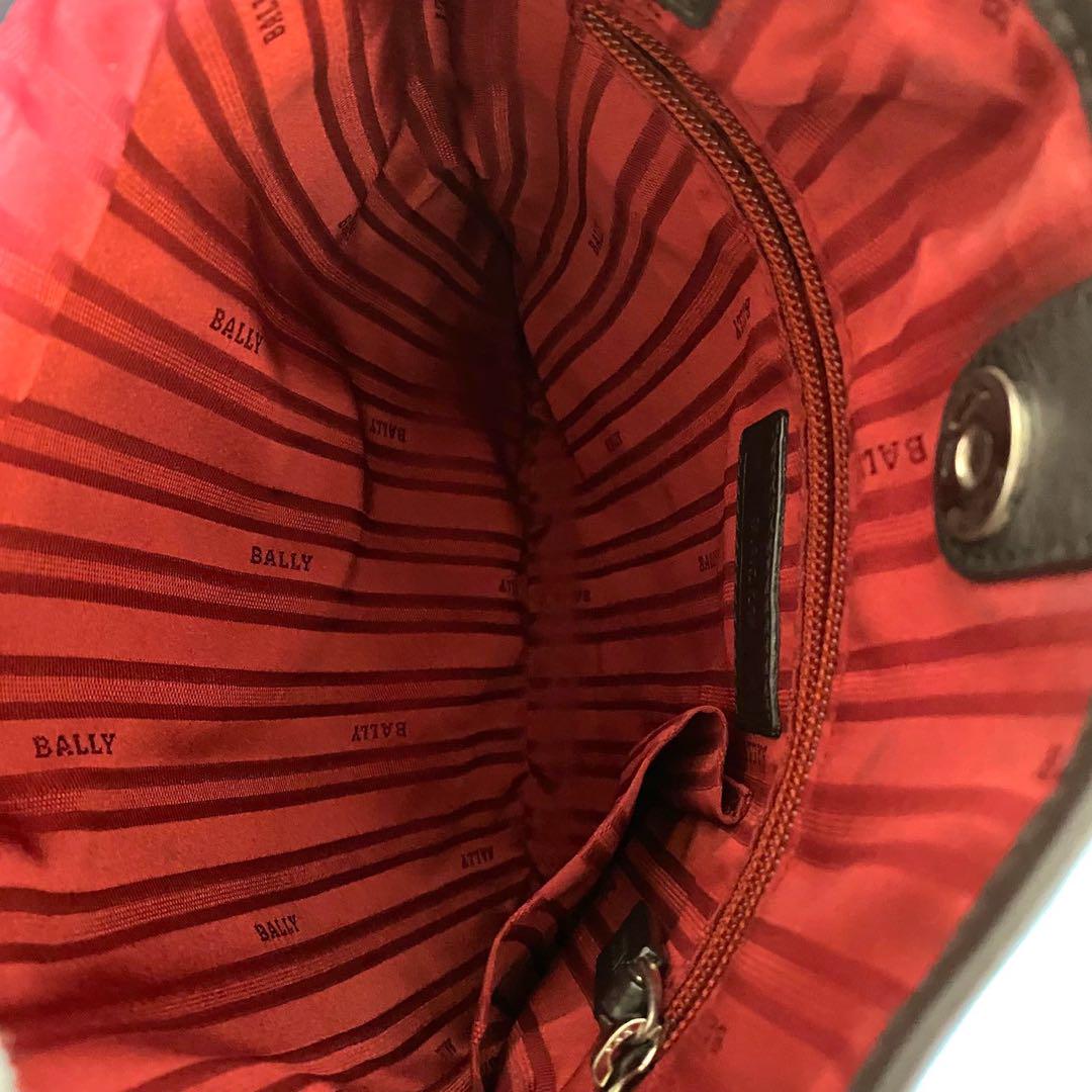 良品 BALLY バリー ナイロン ショルダーバッグ 斜め掛け ブラウン