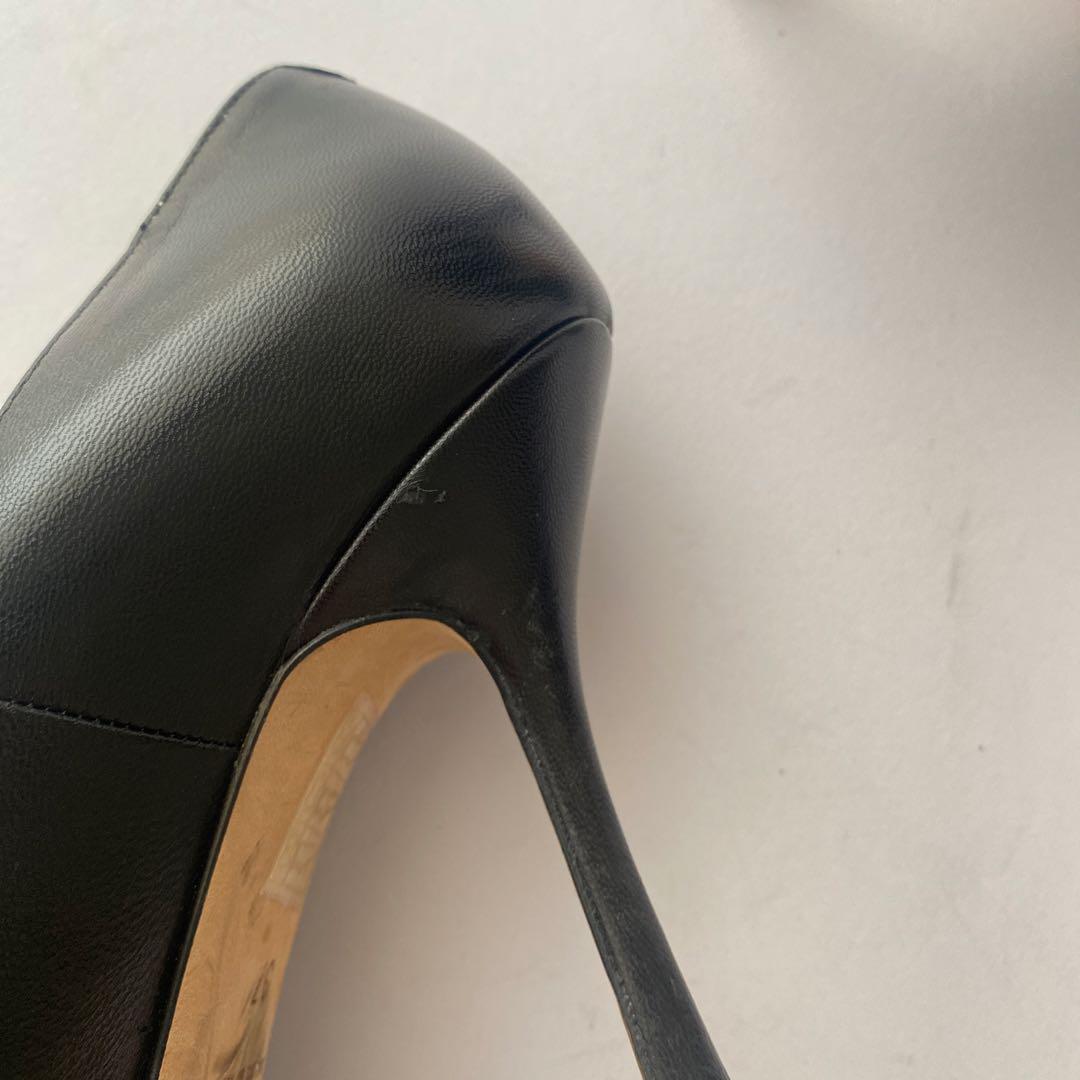 ジミーチュウ 24cm ABEL アベル パンプス ポインテッドトゥ レザー 黒