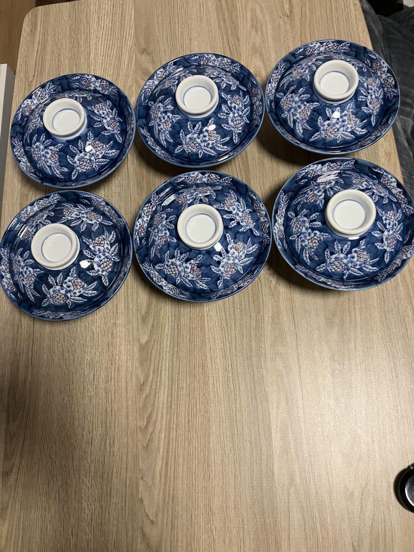 丼茶碗蓋付き6客セット鉦仙まとめ売り有田焼