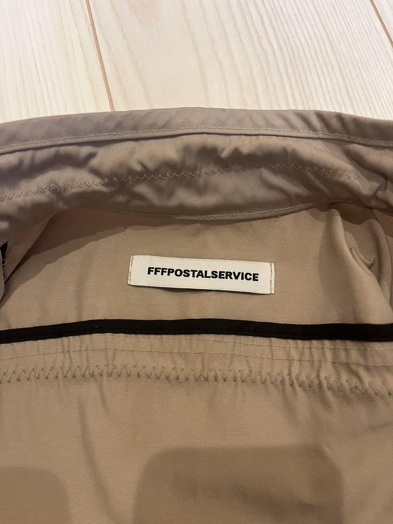 FFFPOSTALSERVICE ベージュ シングルライダースジャケット