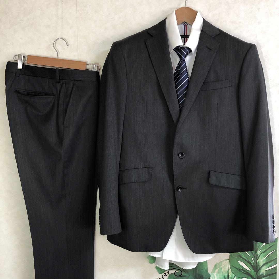 美品★スーツカンパニー ビジネススーツ チャコールグレー A6 L サイズ