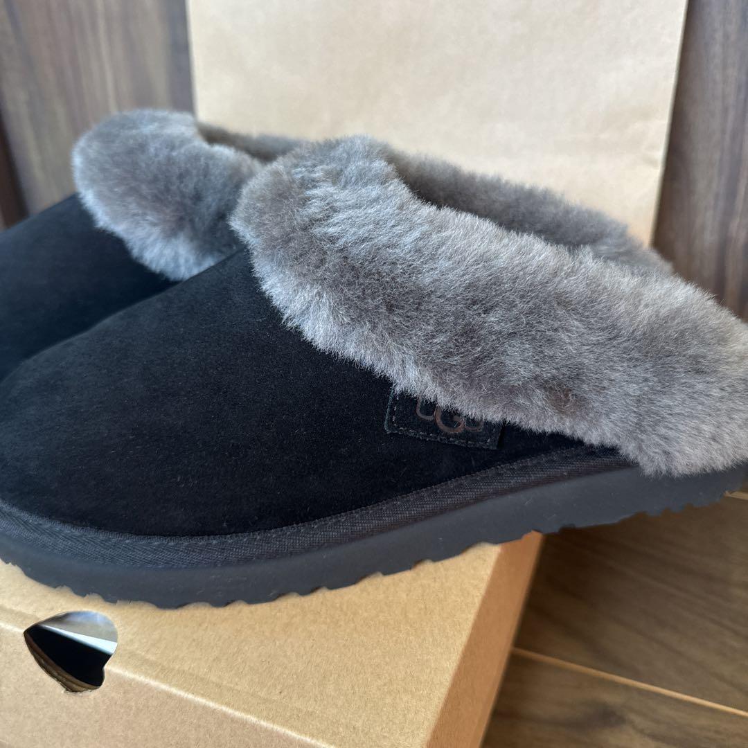 UGG ムートン サンダル スエード スリッパ 黒