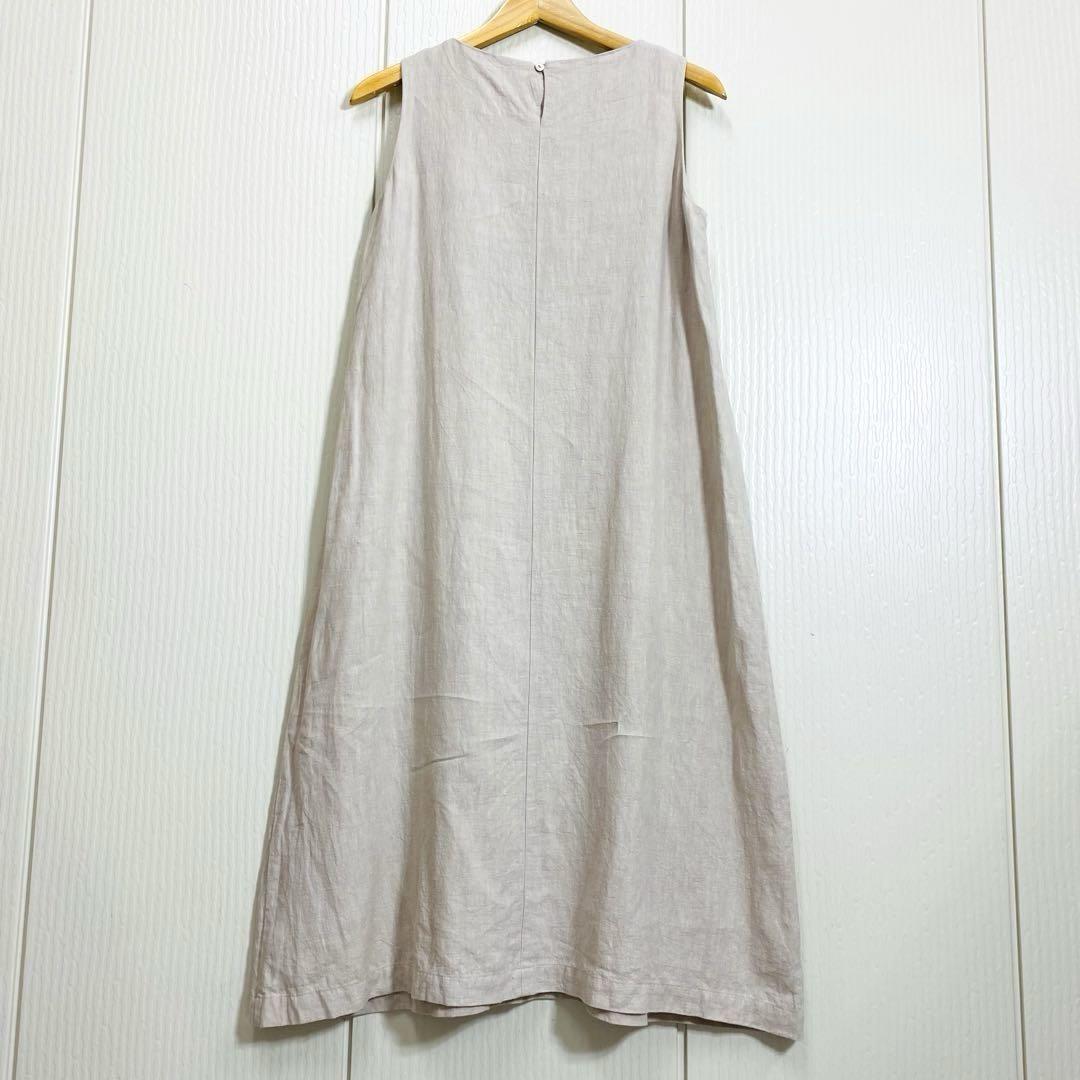 美品 evam eva vie リネン ノースリーブワンピース