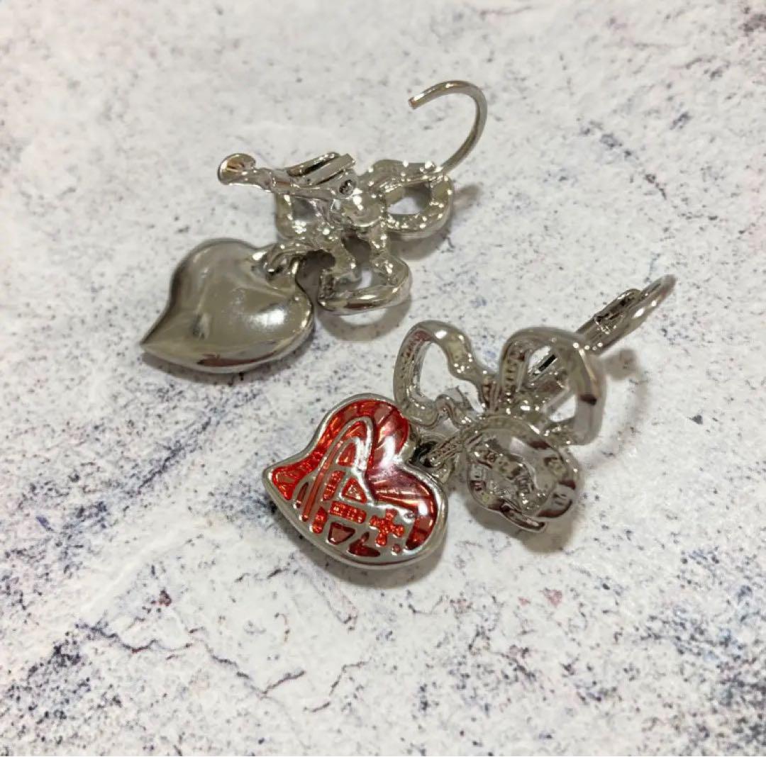 Vivienne Westwood｜リボンハートネックレス ピアスセット