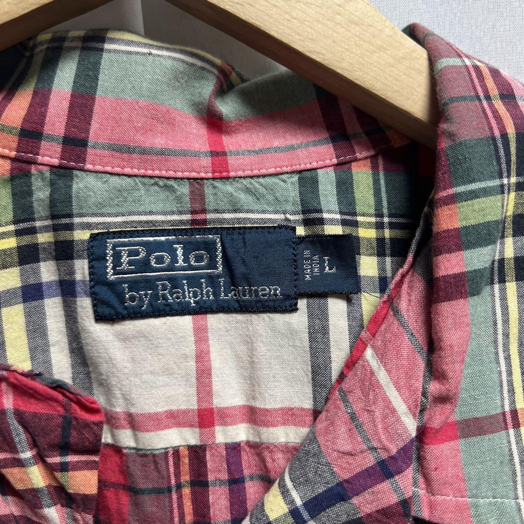 Ralph lauren ラルフローレン　オープンカラー　チェックシャツ　開襟
