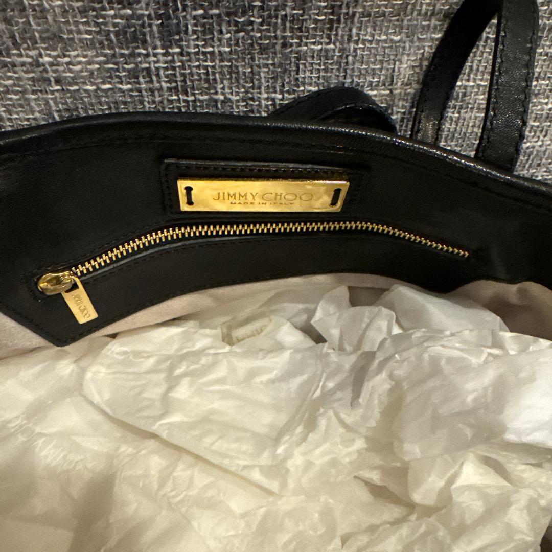 JIMMY CHOO 黒 レザー バッグ 星型スタッズ