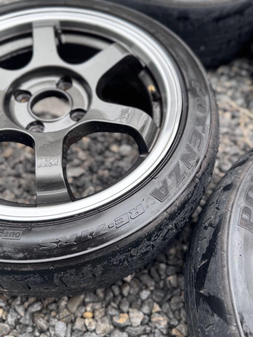 TE37風　15インチ4本　POTENZA RE-71RS