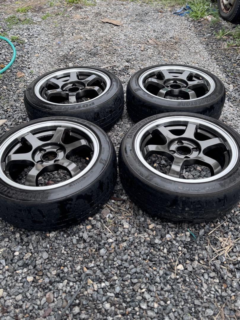 TE37風　15インチ4本　POTENZA RE-71RS