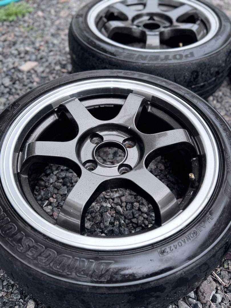 TE37風　15インチ4本　POTENZA RE-71RS