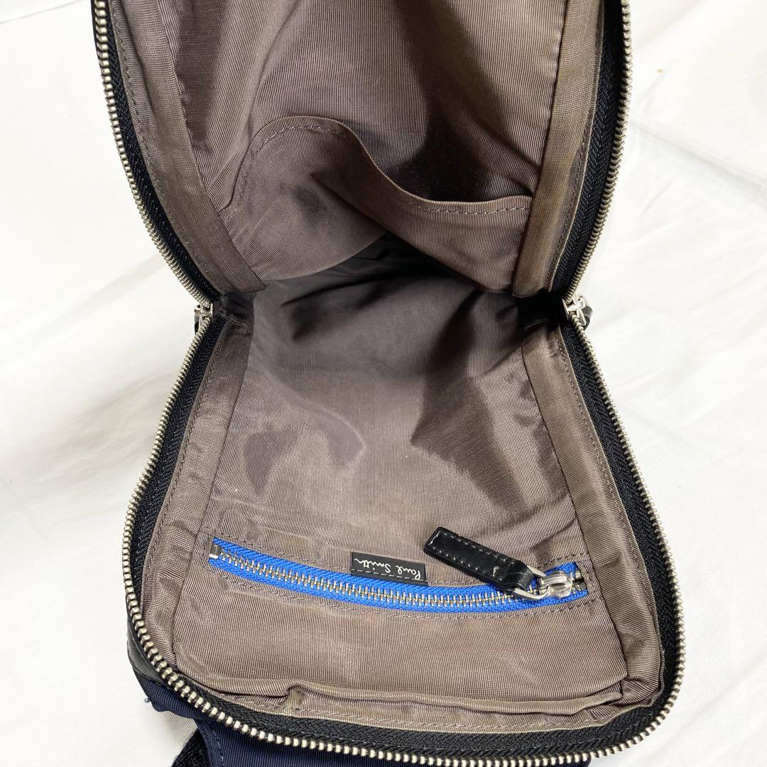 【美品】Paul Smith ナイロン レザー ボディーバッグ