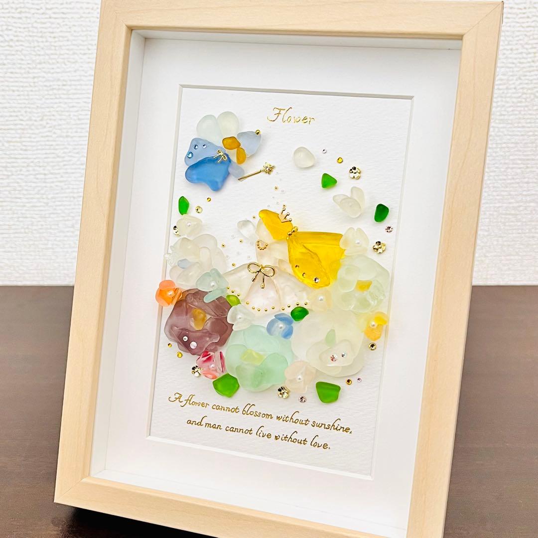 〜花の妖精の物語〜 シーグラスアート レア No.557 〜花の妖精の物語〜 シーグラスアート レア No.557