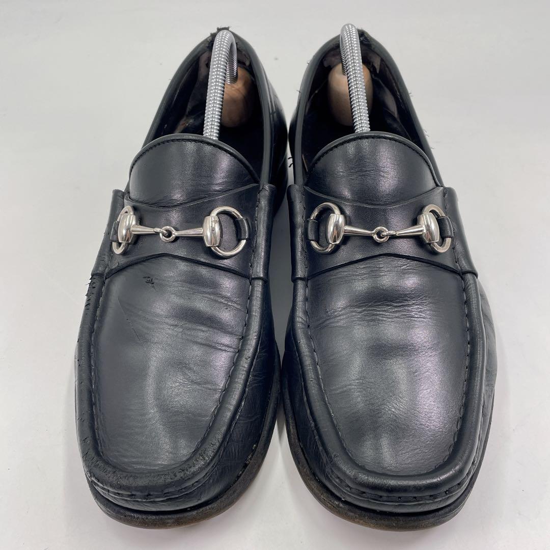GUCCI グッチ ホースビット レザー ローファー ブラック