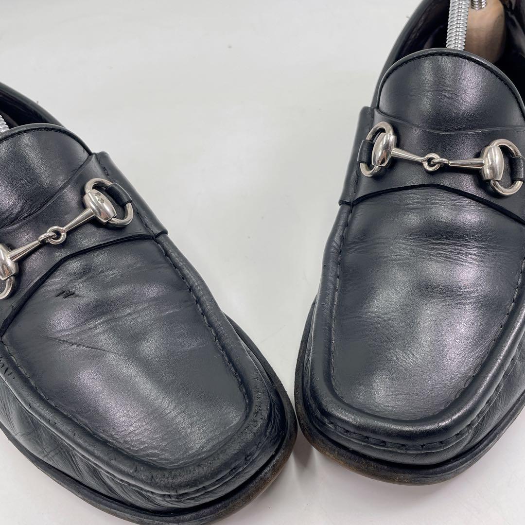 GUCCI グッチ ホースビット レザー ローファー ブラック