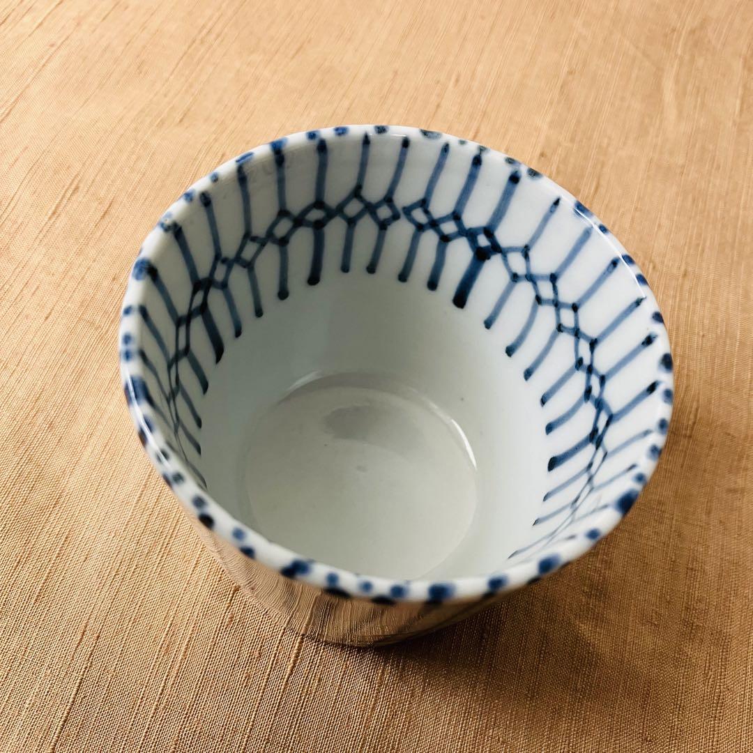 正木春蔵 染付蕎麦猪口 ③ 縞模様 線模様 麦藁手 （正木春蔵さん