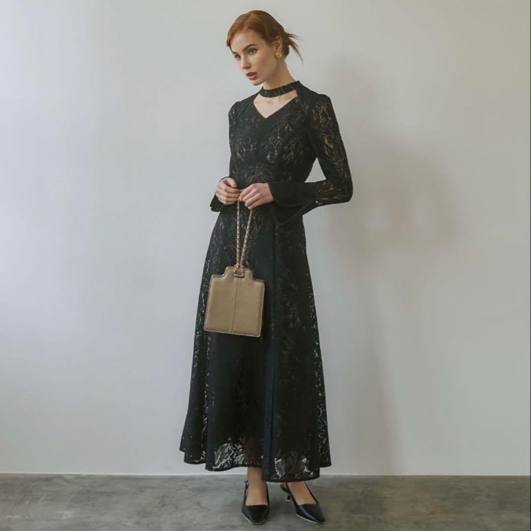 【美品】kana レースバックオープンティアドロップワンピース M オケージョン