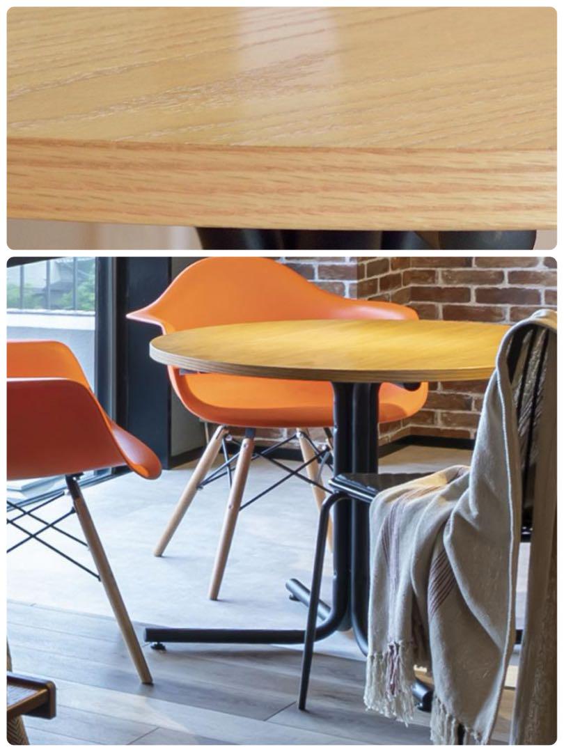 極美品 ラウンドテーブル 80cm カフェテーブル ナチュラル