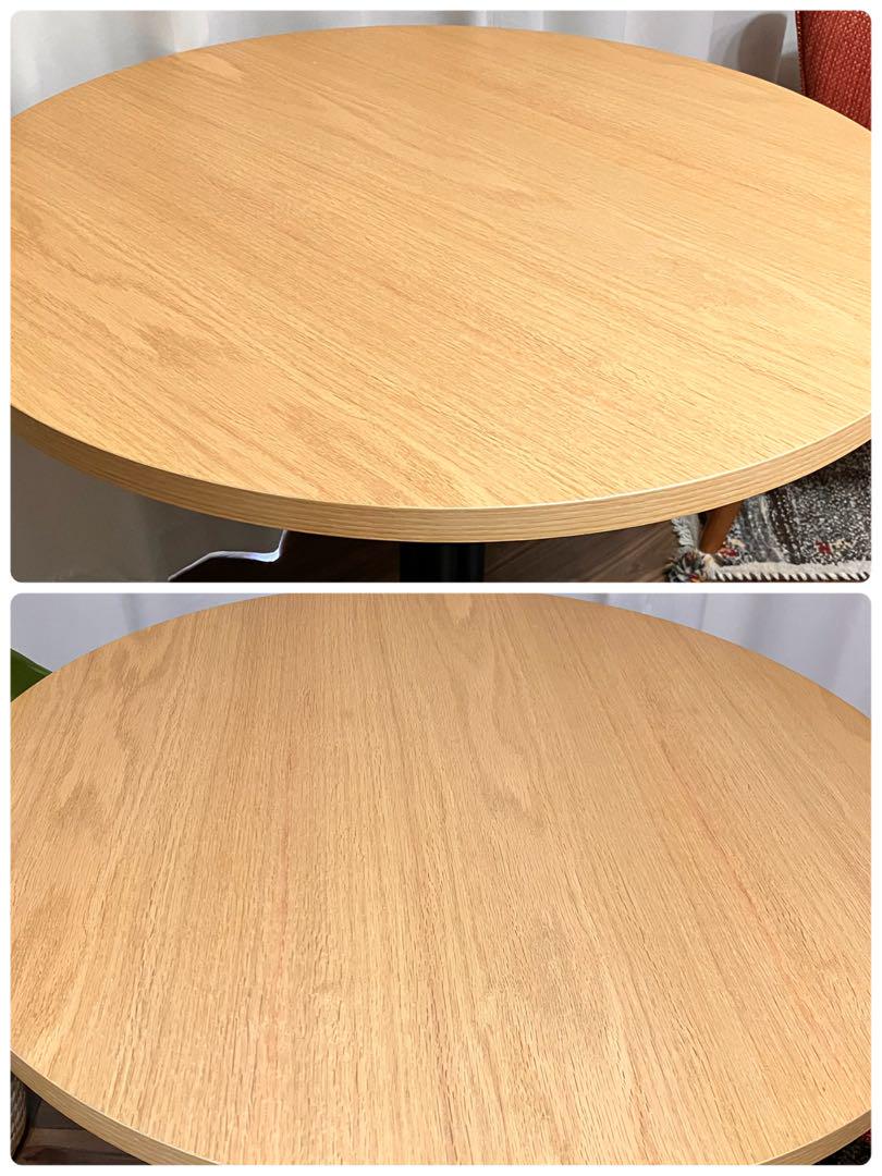 極美品 ラウンドテーブル 80cm カフェテーブル ナチュラル