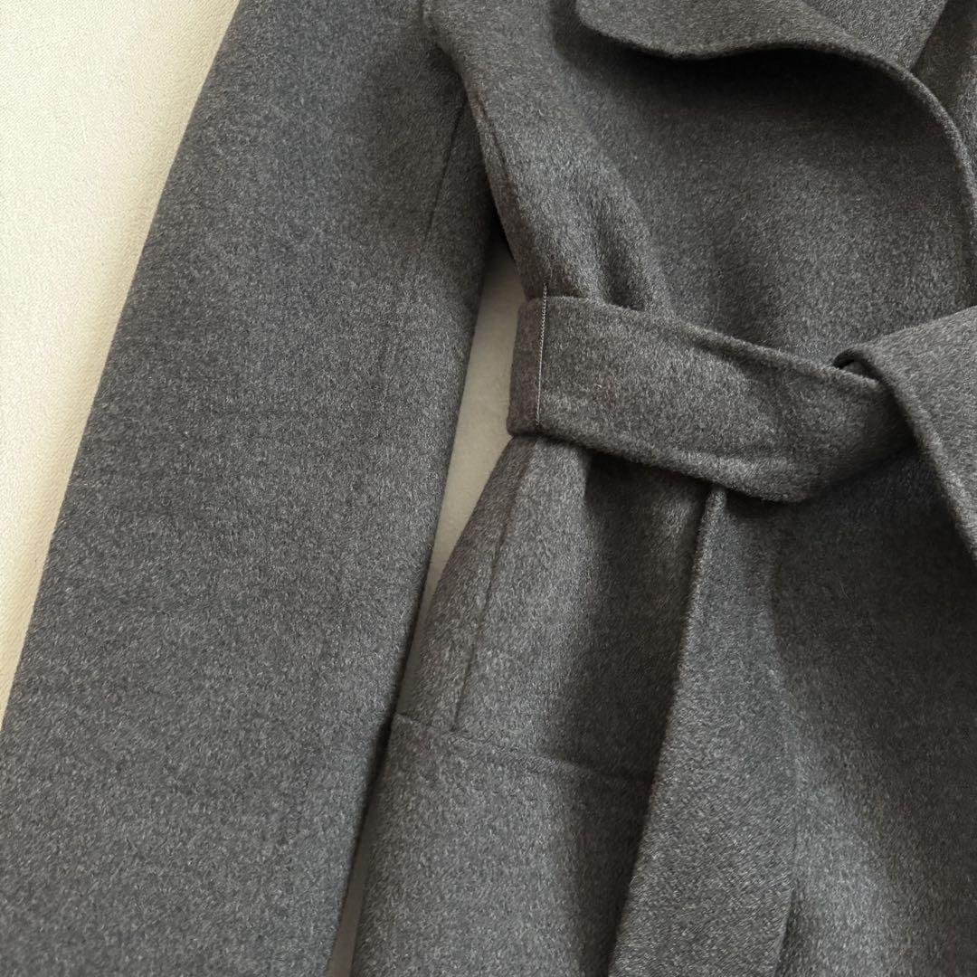 S MaxMara クチートアマーノ ウールコート グレー 38 S Max Mara(エスマックスマーラ) / コート/グレー/無地/クチート
