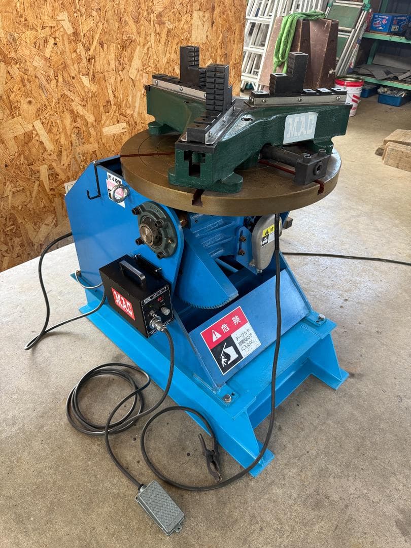 美品 マツモト機械 ポジショナー PS-4X-1 溶接チャック付 デジタル回転計