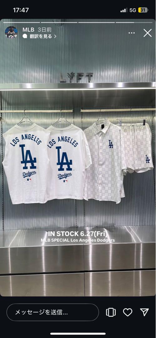 LYFT MLB コラボ　T-SHIRT - DODGERS sizeL