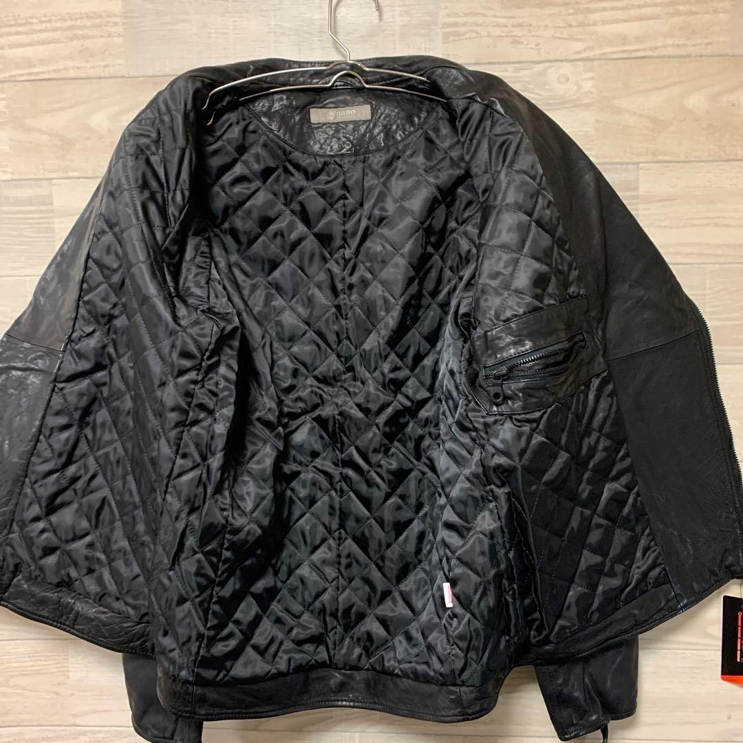 新品 羊革ナノユニバース ライダースジャケット M
