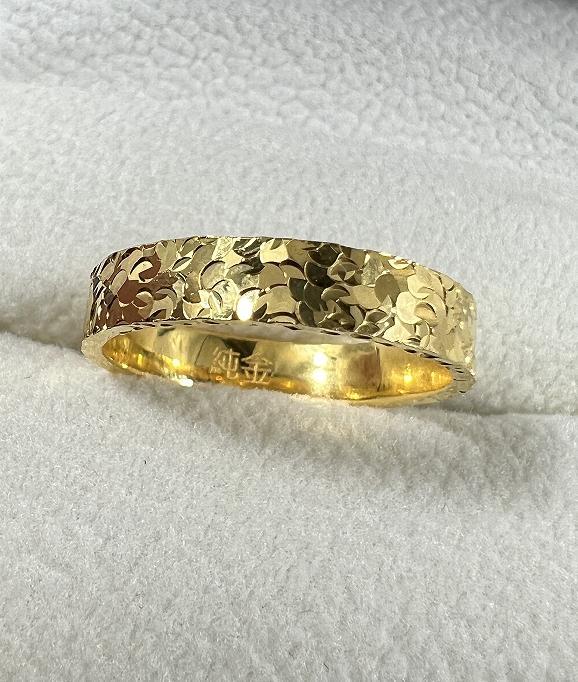 希少品 24K 純金刻印 シンプルデザイン 2.92g 15 号 指輪