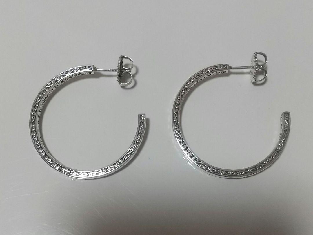 贅沢品 ロイスヒル HILL 値下げ】LOIS シルバー 中古 フープピアス アクセサリー